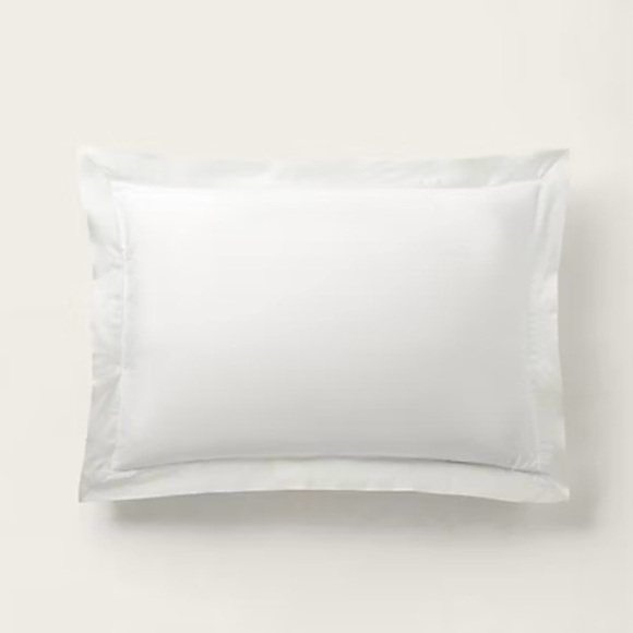 Ralph Lauren Organic Cotton Sateen Border Euro Sham in Parchment NWT